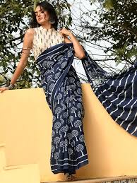 Block Printed Cotton Sarees